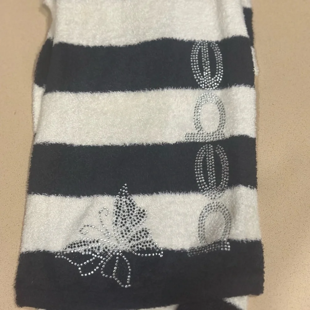 Bebe Monochrome Striped Scarf